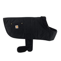 Carhartt 강아지용 옷 펌 덕 단열 초어 코트 브라운/브래스, Black_X-Large