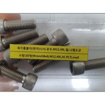 [볼트] 육각홈붙이 렌치나사 유두 M12 L40mm 철 니켈도금 7개