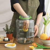 유리 수도꼭지 효소병 과실주 담금주병 5L-15L, 디스펜서효소병15L, 디스펜서 효소병 15L