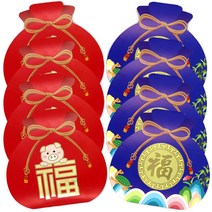 마음담아 설 세뱃돈 봉투 명절 감사 상품권 황금 전통 한지 패턴 부모님 고급 디자인 용돈봉투 돈봉투, 23. 알뜰복주머니2종4세트(8p)