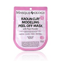 Masqueology 카올린 클레이 모델링 필 오프 마스크 | 진주 파우더 오일 및 딥 클렌징 흡수 1팩