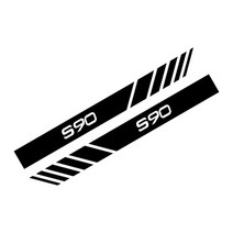 볼보 자동차 호환 부품 볼보 XC60 S60 C30 V40 V50 V60 V70 AWD C70 S80 S90 T6 V90 S40 자동차 백미러 커, 10 For S90_01 Black