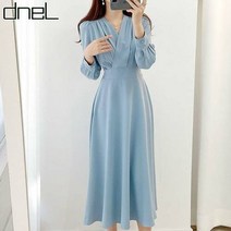 드넬(dneL) [드넬]브이랩실키원피스DWO21064A