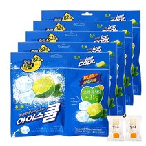 해태 아이스쿨 껌(리필형) x 5봉(+밀크츄 2개포함), 1세트