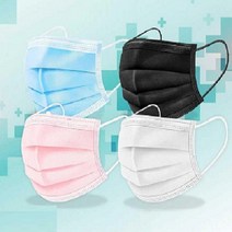 울리울리 일회용마스크 50매 대형 3중 MB필터, 대형 블랙 마스크 (50매)