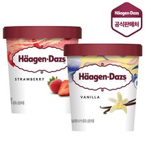 하겐다즈 아이스크림 파인트 스트로베리+바닐라 473ml