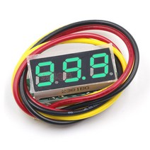 0.28 inch DC 0-100V 3-Wire Mini Gauge voltage meter Voltmeter LED Display Digital Panel Detector Mon, 03 green