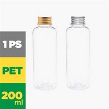 DT200투명 200ml 낱개 알루미늄캡 플라스틱 페트병, 골드