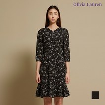 올리비아로렌 플라워 쉬폰 브이넥 원피스 VOCOAWM3321