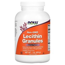 US 직배송 NOW Foods 레시틴 과립 유전자 변형 성분 무함유 454g(1lb) 733739022608 미국직구 보충제, 1PACKAGE, 상세참조