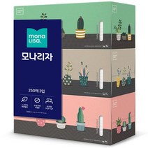 모나리자 각티슈 250매 3입 미용티슈