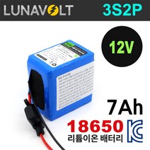 3S2P 7000mAh 리튬이온 12V(10.8V) 18650 배터리팩, 3S2P 35E 7000mAh 배터리 팩/15A, 1개, 1개