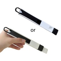 2 in 1 광택 된 창 트랙 청소 브러시 ​​키보드 구석 구석 구석 구석 삽 삽 tal, 다중, S