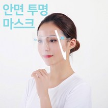 유로파크 안면 보호마스크 투명 마스크 페이스쉴드 얼굴가리개 비말차단, 1개