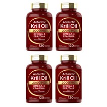 Carlyle 미국직배송 크릴오일 2000mg 아스타잔틴600mcg 120소프트젤 정품, 4병
