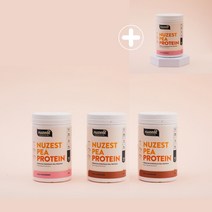 [3+1] 뉴제스트피 프로틴 식물성 완두콩 단백질 파우더, 딸기맛, 초코, 딸기맛