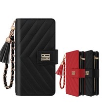 밸벳 LM-G900N H제니야 손목스트랩+테슬장식+4장카드수납+지폐펴서수납+지퍼 동전지갑 골드색상 메탈 체인 핸드폰케이스 휴대폰케이스 지갑케이스