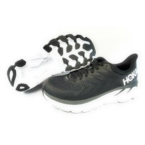 Mens Hoka One Clifton 7 Wide 1110534 BWHT Black White Running Sneakers Shoes