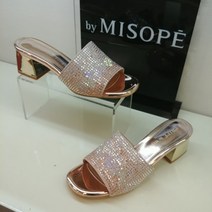 미소페 여성 미들힐 스트랩 뮬 샌들 샌달 (5cm) 111923004