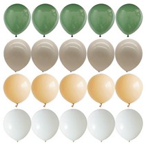 40pcs 10inch 아보카도 그린 스킨 컬러 라텍스 풍선 베이비 샤워 웨딩 장식 메탈릭 골드 글로브 생일 파티, 07 D mix 40pcs 10inch