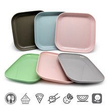 파스텔 사각쟁반 다용도접시 3P, 직사각쟁반1호