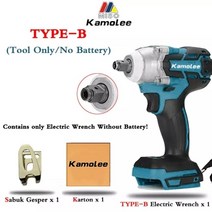 전자리코더 전자색소폰 에어로폰 Kamolee-도구 DTW285 520N.m 고 토크 브러시리스 전기 임팩트 렌치 1/2 및, 02 TYPE B No Battery_01 미국