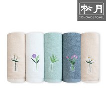 [] 송월 블룸 130g 호텔수건 5장, 색상:블루