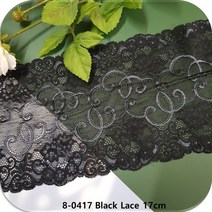 dklace 스판 레이스 8-0417 레이스 3 color ( 17cm (1yd 5yd 10yd) 기준 ), Black (450cm_5yd)