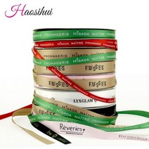 맞춤형 인쇄 로고 리본 선물 포장 새틴 폴리에스터 장식 결혼식 100 마당/로트 6mm-75mm, 100 yards, 6mm width