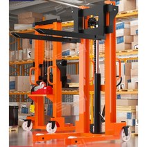 전동 지게차 미니 소형 전기 입식 포크리프트 스태커 확장형 산업용 운반기 반자동, 1T_1.6m-전기 모델, 상세 페이지 참고