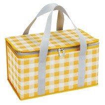 맑음찬 피크닉 보냉백 도시락가방 12L, 옐로우, 12리터