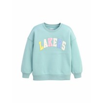 NBA KIDS 믿고 사는 브랜드 겨울 기모 LAL 여아 패브릭 로고 맨투맨 K214TS620P_MI