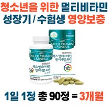 비타민스토리 맥스 멀티비타민 앤 미네랄 포틴 90정 성장기 청소년 수험생 영양보충 필수아미노산 파이토케미칼 청소년비타민 엽산 판토텐산 비타민비 종합영양제, 1개(90정)
