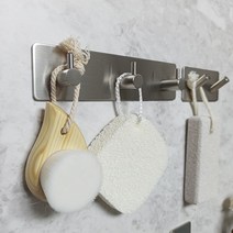 디오랩 스텐 3M 부착 욕실 다용도 멀티 후크 걸이 (A07)(A08)(A09), 멀티후크 1구 (A07), 1개, 실버