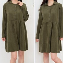 여자 원피스 벨벳 가을 여성 하객 프릴 원피스 2컬러