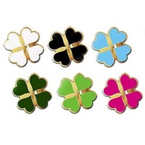 아트박스/로고마크 하트 네잎클로버 뺏지