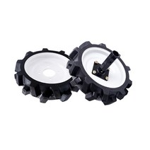 관리기 경운기 바퀴 철바퀴 교체 부품 타이어 휠 도랑, 400-8 샤프트 32mm 높이 370mm페어, 1개