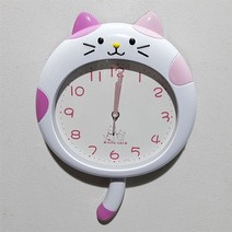 하bire_자녀방시계 벽시계 아날로그 추벽 거실 귀여운 동물 추시계♥rel, ♥rel분홍