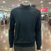트레몰로 (주)세정 어반 남성 *22년 F/W 겨울 다크그린 울 캐시미어 혼방 베이직 반폴라 니트 티셔츠 TRBBHYZ9101 -7881 + 양말증정