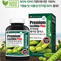 네추럴라이즈 레시틴 인지질 NON-GMO 포스파티딜콜린 식물성 대두레시틴 엽록체 미토콘드리아 콜레스테롤 두뇌 혈관건강 레시틴영양제, 2box, 180캡슐x1병