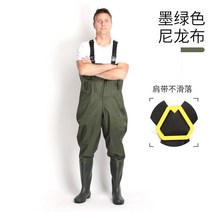 도시어부 어부바지 포세이돈가슴장화물고기 잡기 용 하프 겨울바다낚시 입는장화 물질 갯벌체험, 38, 녹색 나일론 싱글 포켓 레저 낚시 스타일
