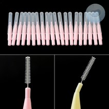 SOCEAN 국산 플라그제거 치간 브러쉬 잇몸 치솔 일자 20P 치석 제거기 임플란트 스틱 치실 잇몸 마사지 틀니 칫솔 구강 치아 세척기 치간 세정기 휴대용 미니 칫솔 치간실 클리너 치똥 제거, SSSS (0.4mm)