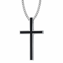 대왕 십자가 남성 목걸이 엣지있는 체인 남자목걸이 남자 펜던트 친구 선물