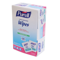 퓨렐 손 소독 세정 개별 포장 휴대용 티슈 PURELL Hand Sanitizing Individual Wipes Fragrance Free 100 Wipes Per Box, 1