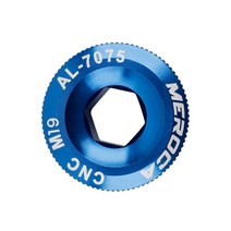 MTB 알루미늄 합금 크랭크 나사 자전거 암 고정 볼트 셋 너트 M18/M19/M20 커버 캡 시마노 XT/SLX/XTR, M19 Blue, 02 M19 Blue