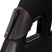 레이싱카시트 jdm Racing 버킷 안전 벨트 홀더 보호대 leather for bride recaro sparco takata, 블랙 레드 스티칭