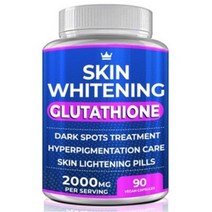 Glutathione Whitening Pills 2000mg 글루타티온 v 효과적인 피부 미백 보충제 다크 스팟 기미 및 여드름 흉터 과색소 침착 치료 노화 방지 항산화제, 90 정
