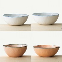 국산 가벼운 면기 팔레트 도자기 그릇 우동기 냉면기 라면기 비빔밥그릇 2color, 핑크