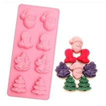 셀럽하우스 크리스마스 산타 종 트리 베이킹 비누 실리콘몰드, 기본상품, 단품