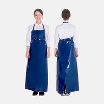 코스모스웨이 목걸이형 비고리 방수 앞치마, 특대, 청색, 1개